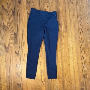 SPANX Navy Blue Ankle Cropped Pants Fitted Pants Size Small